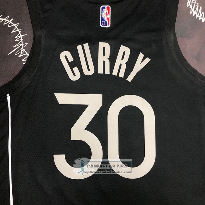Camiseta Golden State Warriors Stephen Curry NO 30 Select Series 2022 Negro